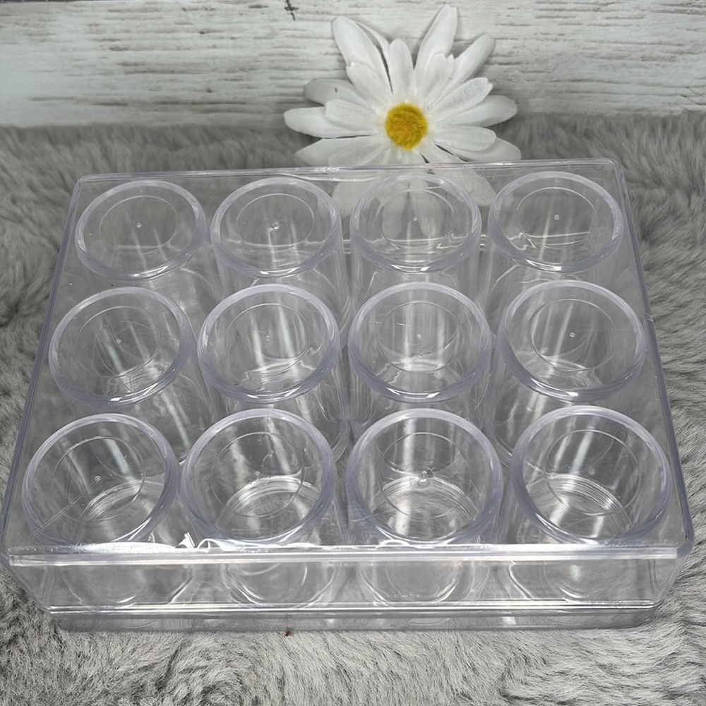 12 Jar Acrylic Bead/Hobby Organizer & Storage Box